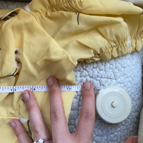 Pale Yellow Floral Dress - Picture 11 of 16